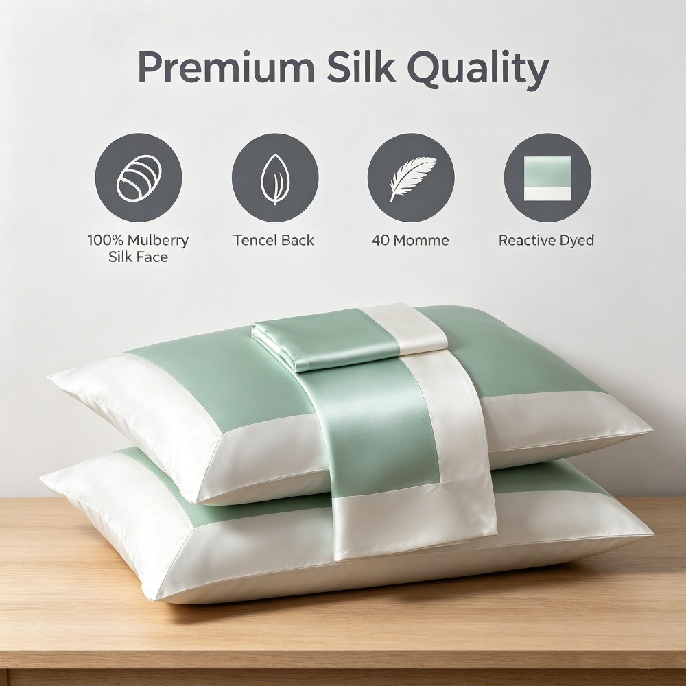 Home Improvement Business - 2 Pcs Mulberry Silk PillowCase Pillow