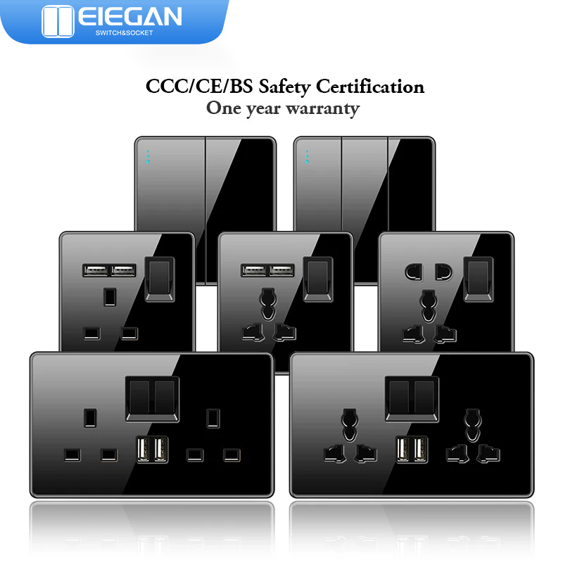 ELEGAN UK Socket Black 16A/20A - огляд і ціна Home Improvement Uk